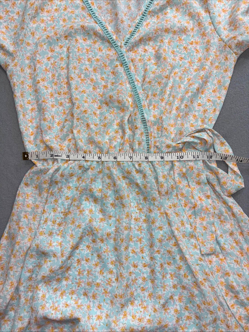 Sienna Sky Women’s Pink And Blue Floral Dress With Bow Detail Size XS - Picture 5 of 7